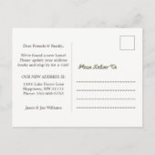 Cabin Facade Nieuw Adres Briefkaart (Achterkant)