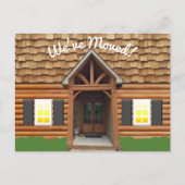 Cabin Facade Nieuw Adres Briefkaart (Voorkant)