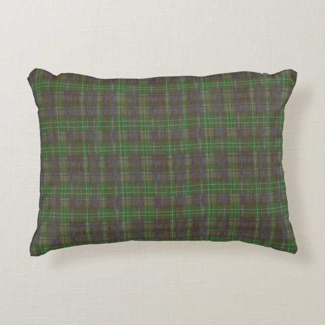 Cabin Forest Green Tartan Accent Kussen (Voorkant)