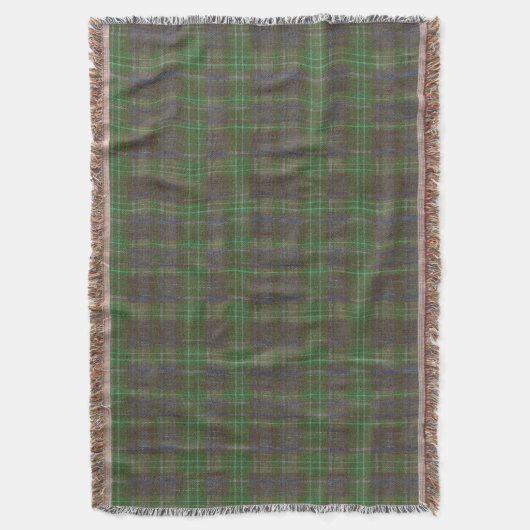 Cabin Forest Green Tartan Deken (Voorkant Verticaal)