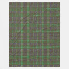 Cabin Forest Green Tartan Fleece Deken