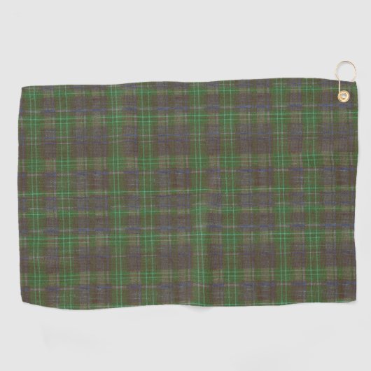 Cabin Forest Green Tartan Golfhanddoek (Horizontaal)