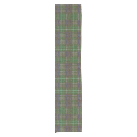 Cabin Forest Green Tartan Korte Tafelloper (Voorkant)