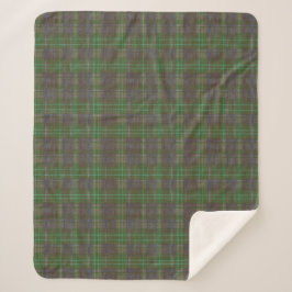 Cabin Forest Green Tartan Sherpa Deken