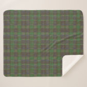 Cabin Forest Green Tartan Sherpa Deken (Voorkant (horizontaal))
