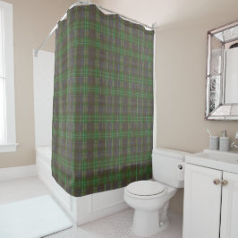 Cabin Forest Groen Tartan Douchegordijn