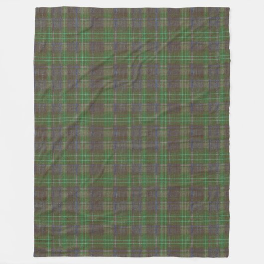 Cabin Forest Groen Tartan Fleece Deken (Voorkant)
