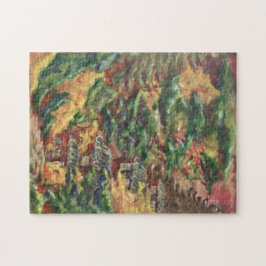 Cabin in Bossen puzzel (Horizontaal)