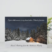 Cabin in de bossen - Kaart van het seizoen (Staand voorkant)