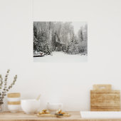 Cabin in Snowfall Poster (Keuken)