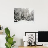 Cabin in Snowfall Poster (Thuiskantoor)