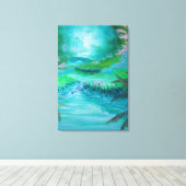 Cabin in the Woods Canvas Afdruk (Insitu (Houten vloer))