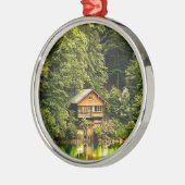 Cabin Lake House Metalen Ornament (Links)
