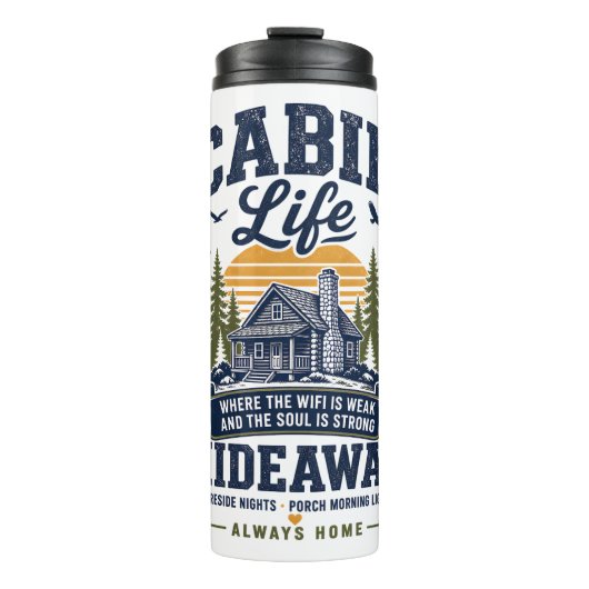 Cabin Life Hideaway Thermosbeker (Voorkant)