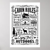 Cabin Life: Ontkoppel en omarm het buitenleven Poster (Voorkant)
