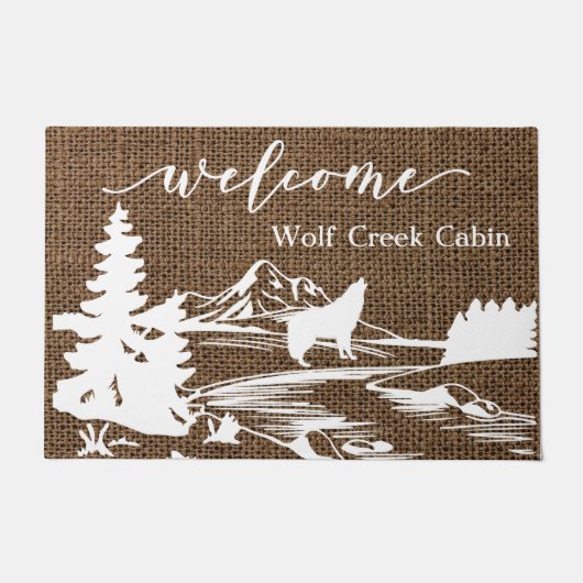 Cabin Mountain Huis Vacation Rental Wolf  deurmat (Voorkant)