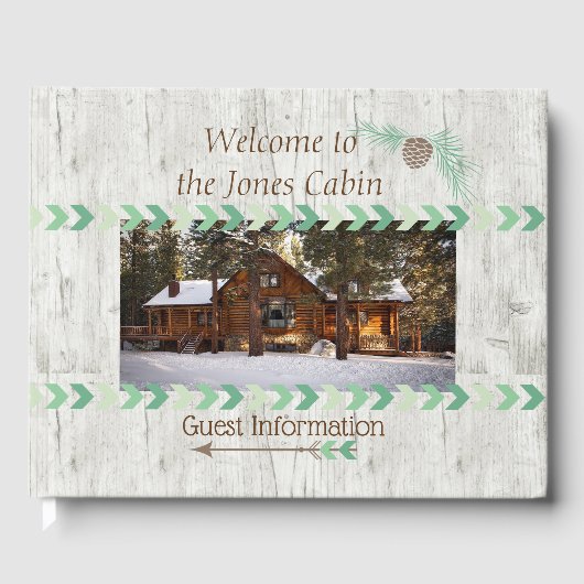 Cabin Mountain Property Rental Vacation Guest Book Gastenboek (Voorkant)