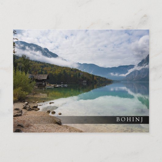 Cabin naast het Bohinj-meer in Slovenië Briefkaart (Voorkant)
