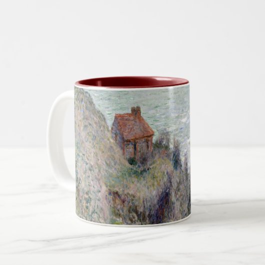 Cabin of the Customs Watch van Claude Monet Tweekleurige Koffiemok (Voorkant links)