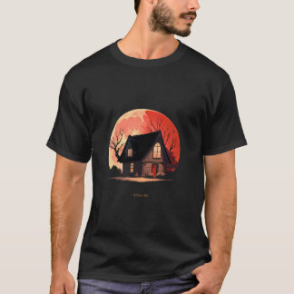 Cabin onder de rode maan t-shirt