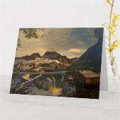 Cabin op het bergmeer, door Gary Poling Kaart (Gele Bloem)