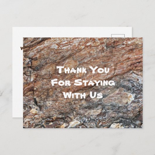 Cabin Rental Promotional Thank You House Guest Briefkaart (Voorkant / Achterkant)