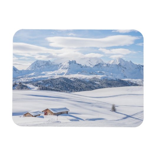Cabin Retreat Snowscape | Dolomieten Magneet (Horizontaal)