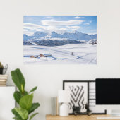 Cabin Retreat Snowscape | Dolomieten Poster (Thuiskantoor)