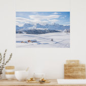 Cabin Retreat Snowscape | Dolomieten Poster (Keuken)
