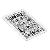 Cabin Rules Black en White Magneet (Rechterzijde)