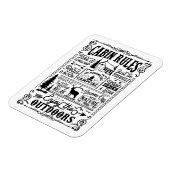Cabin Rules Black en White Magneet (Linkerzijde)