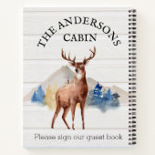 Cabin Rustic Deer Guest Book Mountain Cabin Notitieboek (Achterkant)