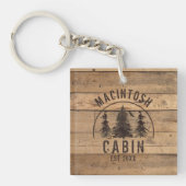Cabin Rustic Wood Foto gepersonaliseerd Sleutelhanger (Voorkant)
