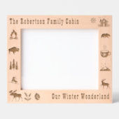 Cabin Rustiek Onze Winter Wonderland Custom 10x8 Gegraveerde Lijstjes (Voorkant)