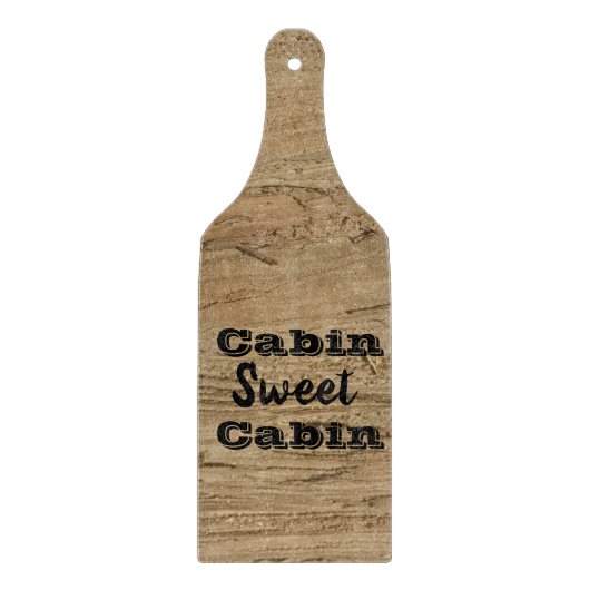 Cabin Sweet Cabin Rustic Brown Woodgrain Natuur Snijplank (Voorkant)