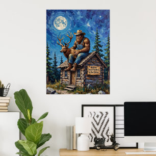 Cabin Top Confidant: Bigfoot en de Elk Poster