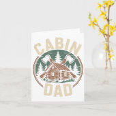 Cabin Vader Vaderdag Buiten Kamperen Hut Kaart (Gele Bloem)
