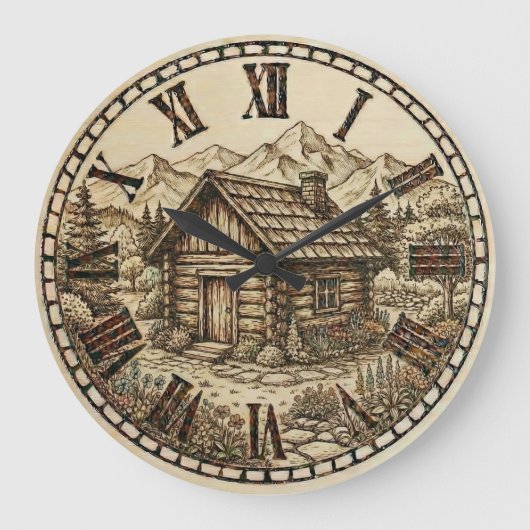 Cabin Wall Clock Grote Klok (Voorkant)
