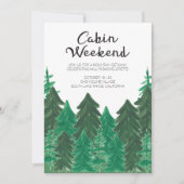 Cabin Weekend Invitation - Bachelorette Weekend Kaart (Voorkant)