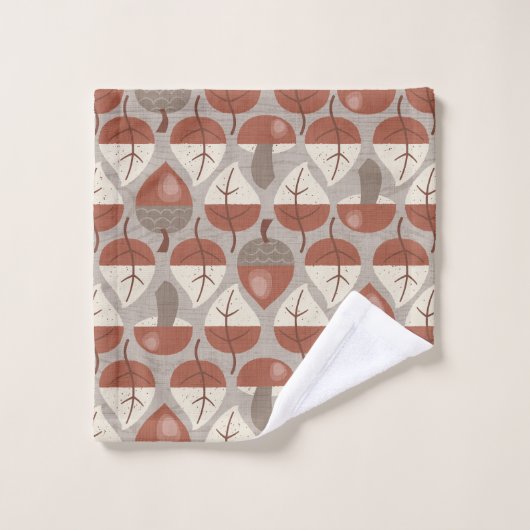 Cabincore Autumnal Stripes Bad Handdoek (Wasdoekje)