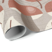 Cabincore Autumnal Stripes Cadeaupapier (Rol Hoek)