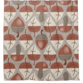 Cabincore Autumnal Stripes Douchegordijn (Voorkant)