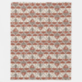 Cabincore Autumnal Stripes Fleece Deken (Voorkant)