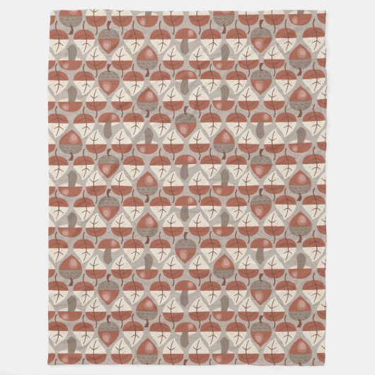 Cabincore Autumnal Stripes Fleece Deken (Voorkant)