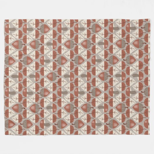 Cabincore Autumnal Stripes Fleece Deken (Voorkant (Horizontaal))