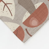 Cabincore Autumnal Stripes Fleece Deken (Hoek)