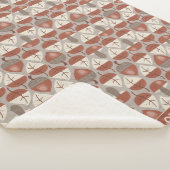 Cabincore Autumnal Stripes Sherpa Deken (3/4)