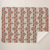 Cabincore Autumnal Stripes Sherpa Deken (Voorkant (horizontaal))