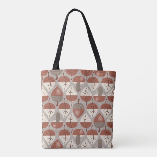 Cabincore Autumnal Stripes Tote Bag (Achterkant)