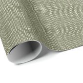 Cabincore Wobbly Gingham Kerst Groen Cadeaupapier (Rol Hoek)